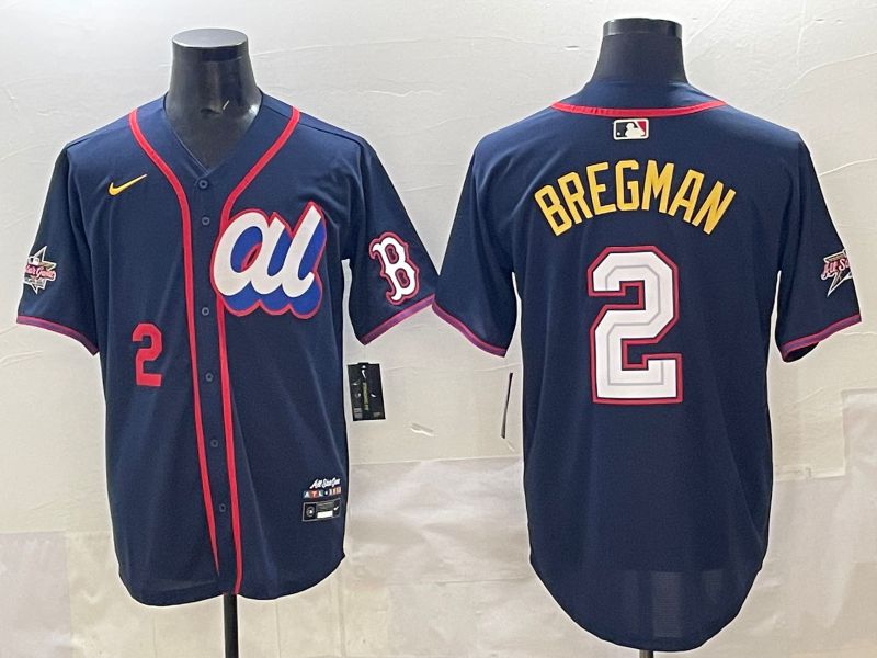 Men 2025 Boston Red Sox #2 Bregman Drak Blue All star Nike MLB Jersey style 05